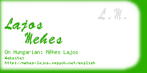lajos mehes business card